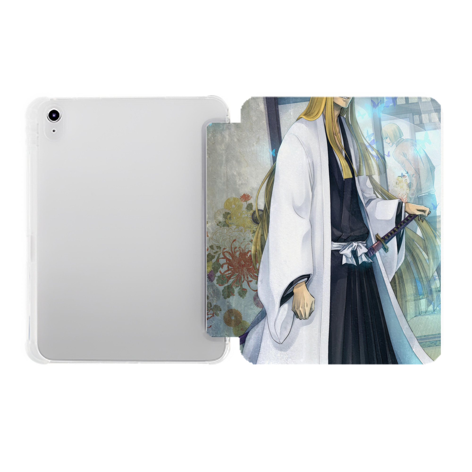 （画像用） ブリーチ BLEACH IPad ケース ペン収納付き 三つ折りスタンド PUレザー×シリコン 対応機種9.5/10.5/10.9インチ